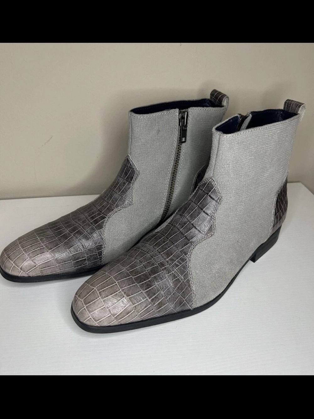Dingo Motorcycle Stylish Boots Mens DI 222 6" DUNN grey 10D